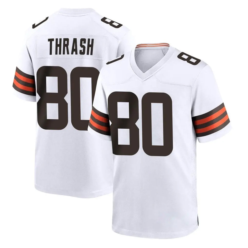 C.Browns #80 Jamari Thrash Player White Home Game Gdoa Stitched Jerseys