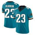 J.Jaguars #23 Foyesade Oluokun Player Teal Prowler Throwback Vapor F.U.S.E. Limited Home Game Gdoa Stitched Jerseys