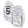 KC.Chiefs #5 Mansoor Delane Player Arctic Camo Salute to Service Hoodies Limited Game Gdoa Stitched Jerseys