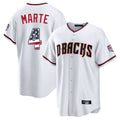 A.Diamondbacks #4 Ketel Marte Player White USA 250 Fourth of July Home Game Gdoa250Ys Stitched Jerseys