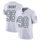 LV.Raiders #98 Maxx Crosby Player White Limited Color Rush Home Game Gdoa Stitched Jerseys