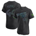 T.Bay Rays #44 Ryan Pepiot Player Black City Connect Home Limited Elite Fdoa Stitched Jerseys