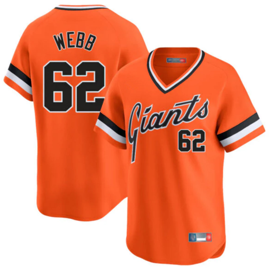 SF.Giants #62 Logan Webb Player Orange Home Game T-shirt Fdoa Stitched Jerseys