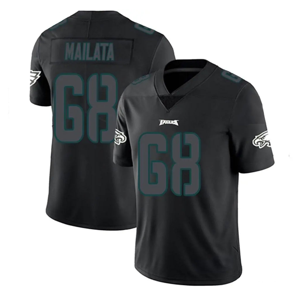 P.Eagles #68 Jordan Mailata Player Limited Black Impact Home Game Gdoa Stitched Jerseys