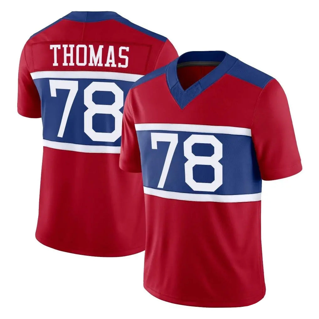 NY.Giants #78 Andrew Thomas Player Red Century Vapor F.U.S.E. Home Game Gdoa Stitched Jerseys