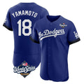 LA.Dodgers #18 Yoshinobu Yamamoto Player Royal World Series City Connect Elite Home Fdoa Stitched Jerseys