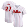 P.Phillies #27 Aaron Nola Player White Home Limited Elite Fdoa Stitched Jerseys