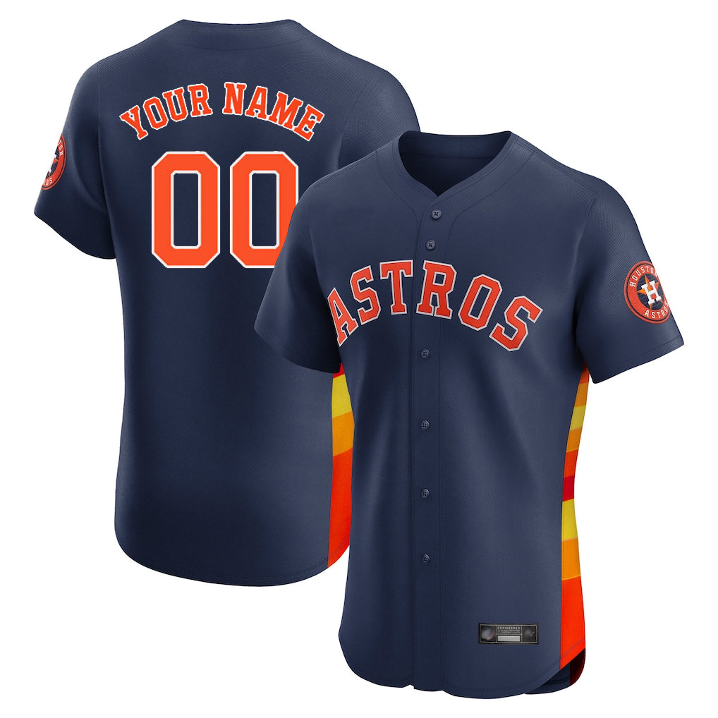 Custom H.Astros Navy Limited Elite Home Game Any Name & Number Gdoa Stitched Jerseys