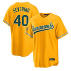Athletics #40 Luis Severino Player Gold Home Game Gdoa Stitched Jerseys