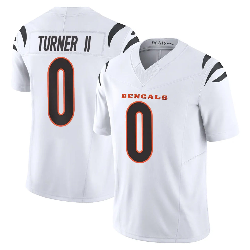 C.Bengals #0 DJ Turner II Player White Vapor F.U.S.E. Limited Home Game Gdoa Stitched Jerseys