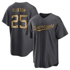 M.Twins #25 Byron Buxton Player Charcoal All-Star Game Home Fdoa Stitched Jerseys