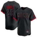 C.Reds #28 Eugenio Su¨¢rez Player Black City Connect Home Limited Gdoa Stitched Jerseys