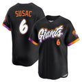 SF.Giants #6 Daniel Susac Player Black 2025 City Connect Home Limited Fdoa Stitched Jerseys