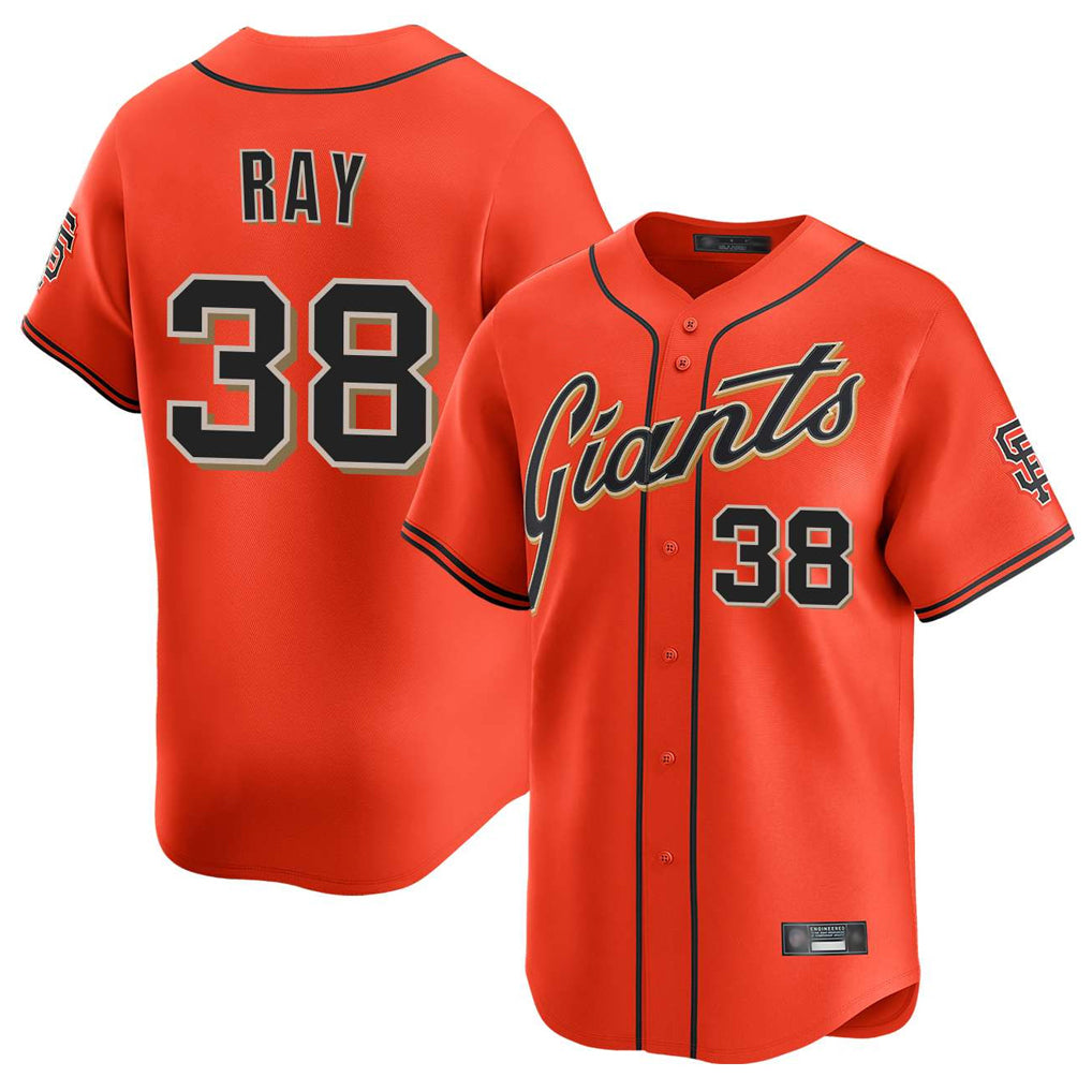 SF.Giants #38 Robbie Ray Player Orange Home Limited Fdoa Stitched Jerseys