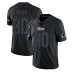 NE.Patriots #30 Jam Miller Player Black Impact LImited Home Game Gdoa Stitched Jerseys
