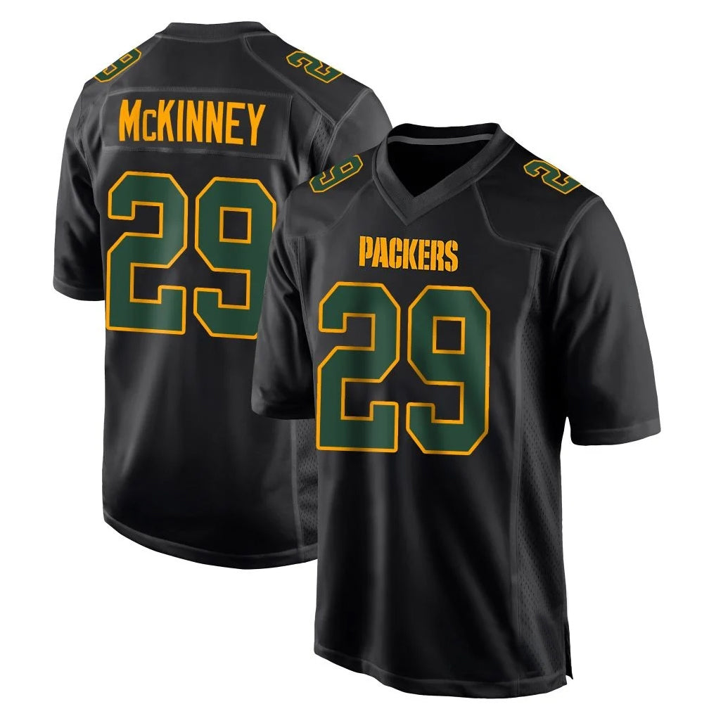 GB.Packers #29 Xavier McKinney Player Black Fashion Home Game Gdoa Stitched Jerseys
