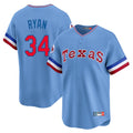 T.Rangers #34 Nolan Ryan Player Light Blue Cooperstown Collection Limited Fdoa Stitched Jerseys