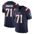 NE.Patriots #71 Mike Onwenu Player Navy Vapor Untouchable Home Game Gdoa Stitched Jerseys
