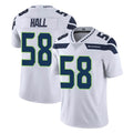 S.Seahawks #58 Derick Hall Player White Limited Vapor Untouchable Home Game Gdoa Stitched Jerseys