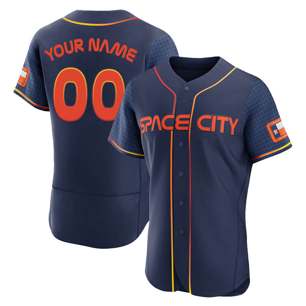 Custom H.Astros Navy City Connect Limited Elite Home Game Any Name & Number Gdoa Stitched Jerseys