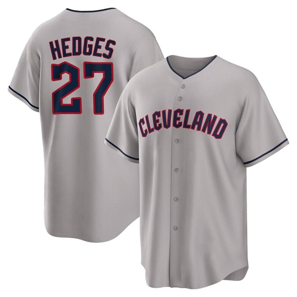 C.Guardians #27 Austin Hedges Player Gray Game Home Gdoa Stitched Jerseys