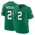 P.Eagles #2 Riq Woolen Player Green Kelly Alternate Home Game Gdoa Stitched Jerseys