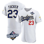 LA.Dodgers #23 Kyle Tucker Player Gold White World Series 2026 Collection Stadium Limited Elite Fdoa Stitched Jerseys