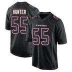 H.Texans #55 Danielle Hunter Player Black Fashion Home Game Gdoa Stitched Jerseys