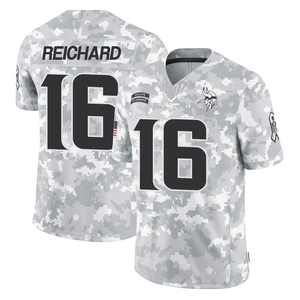 M.Vikings #16 Will Reichard Player Arctic Camo Salute To Service Limited Game Gdoa Stitched Jerseys