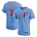 P.Phillies #3 Bryce Harper Player Light Blue Home Limited Elite Fdoa Stitched Jerseys