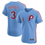 P.Phillies #3 Bryce Harper Player Light Blue Home Limited Elite Fdoa Stitched Jerseys