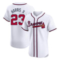 A.Braves #23 Michael Harris II Player White Limited Elite Home Game Gdoa Stitched Jerseys