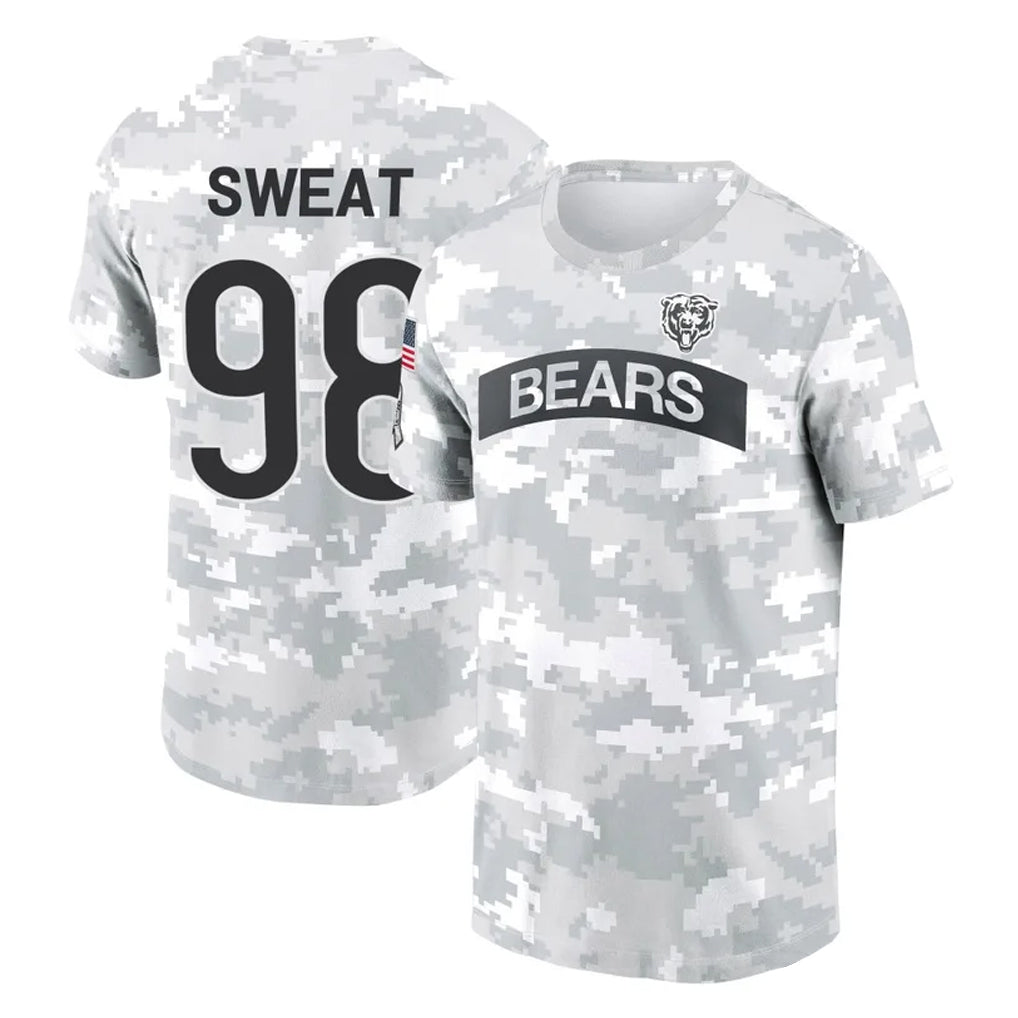 C.Bears #98 Montez Sweat Player Arctic Camo Salute to Service Performance T-Shirt Limited Gdoa Stitched Jerseys