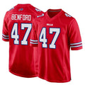 B.Bills #47 Christian Benford Player Red Home Game Gdoa Stitched Jerseys