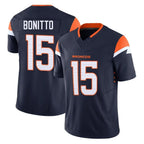D.Broncos #15 Nik Bonitto Player Navy Limited Vapor F.U.S.E. Home Game Ddoa Stitched Jerseys