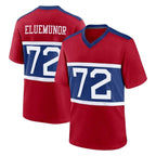 NY.Giants #72 Jermaine Eluemunor Player Red Century Home Game Gdoa Stitched Jerseys