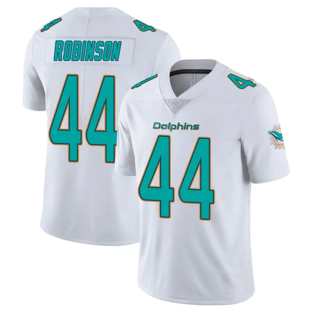 M.Dolphins #44 Chop Robinson Player White Limited Vapor Untouchable Home Game Gdoa Stitched Jerseys