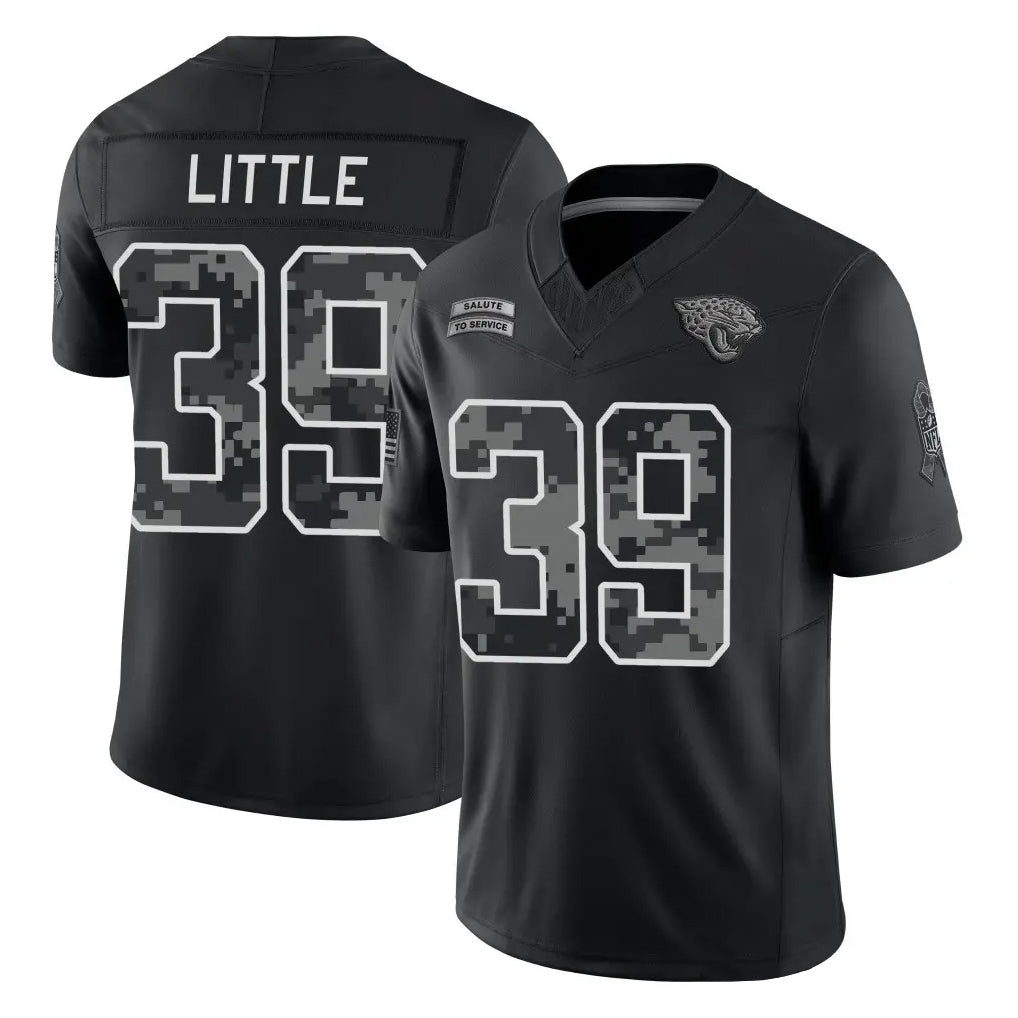 J.Jaguars #39 Cam Little Player Black Limited 2026 Salute to Service Home Game Gdoa Stitched Jerseys
