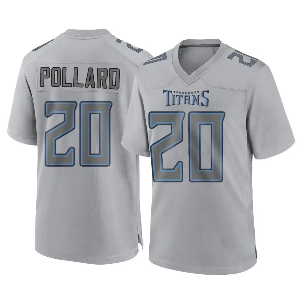 T.Titans #20 Tony Pollard Player Gray Atmosphere Fashion Home Game Gdoa Stitched Jerseys