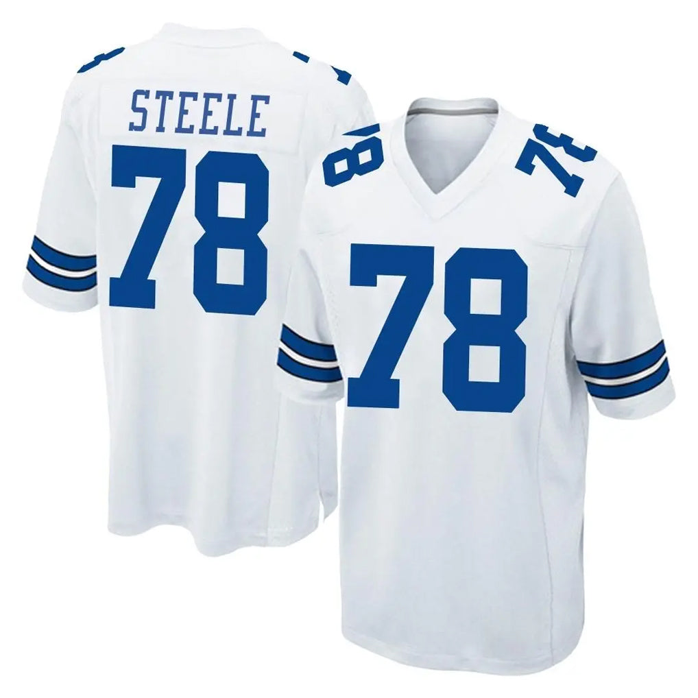 D.Cowboys #78 Terence Steele Player White Home Game Gdoa Stitched Jerseys