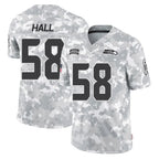 S.Seahawks #58 Derick Hall Player Arctic Camo Limited Salute To Service Home Game Gdoa Stitched Jerseys