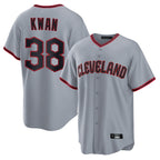 C.Guardians #38 Steven Kwan Player Gray Home Game Gdoa Stitched Jerseys