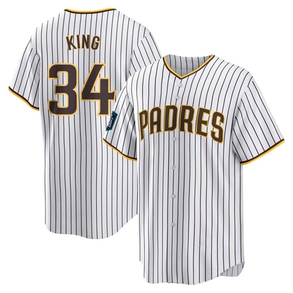 S.Diego Padres #34 Michael King Player White Home Game Fdoa Stitched Jerseys
