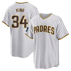 S.Diego Padres #34 Michael King Player White Home Game Fdoa Stitched Jerseys