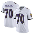 B.Ravens #70 Roger Rosengarten Player White Vapor F.U.S.E. Limited Gdoa Stitched Jerseys