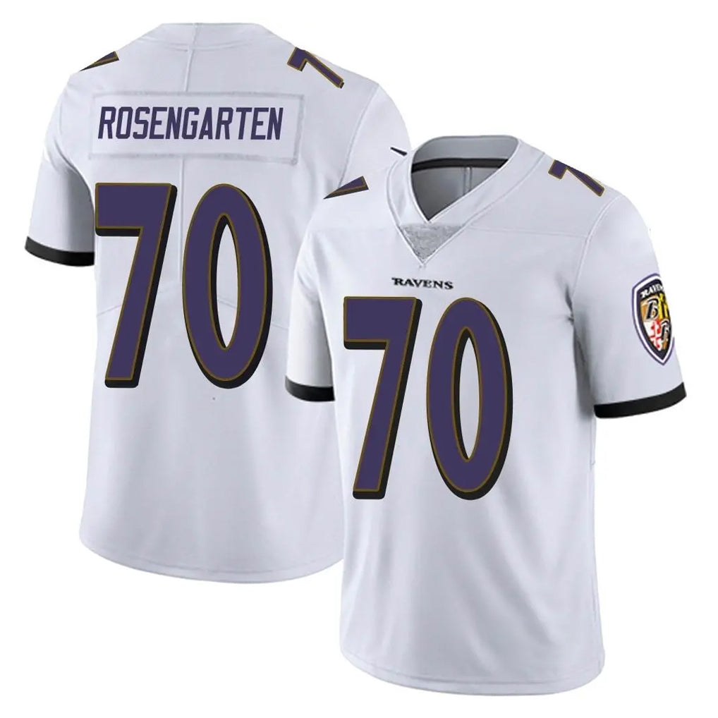 B.Ravens #70 Roger Rosengarten Player White Vapor F.U.S.E. Limited Gdoa Stitched Jerseys