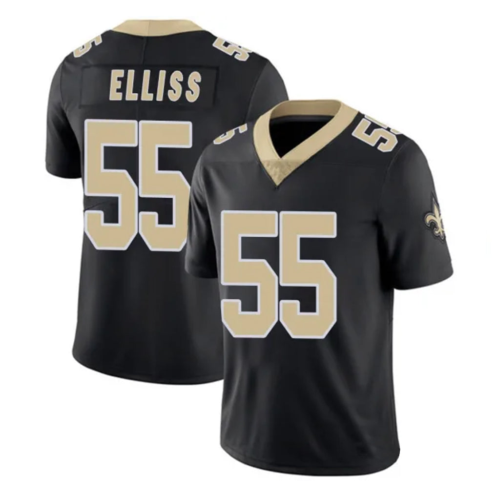 NO.Saints #55 Kaden Elliss Player Black Limited Vapor Untouchable Home Game Gdoa Stitched Jerseys