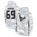 H.Texans #69 Ed Ingram Player Arctic Camo Salute to Service Hoodies Limited Game Gdoa Stitched Jerseys