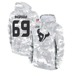 H.Texans #69 Ed Ingram Player Arctic Camo Salute to Service Hoodies Limited Game Gdoa Stitched Jerseys
