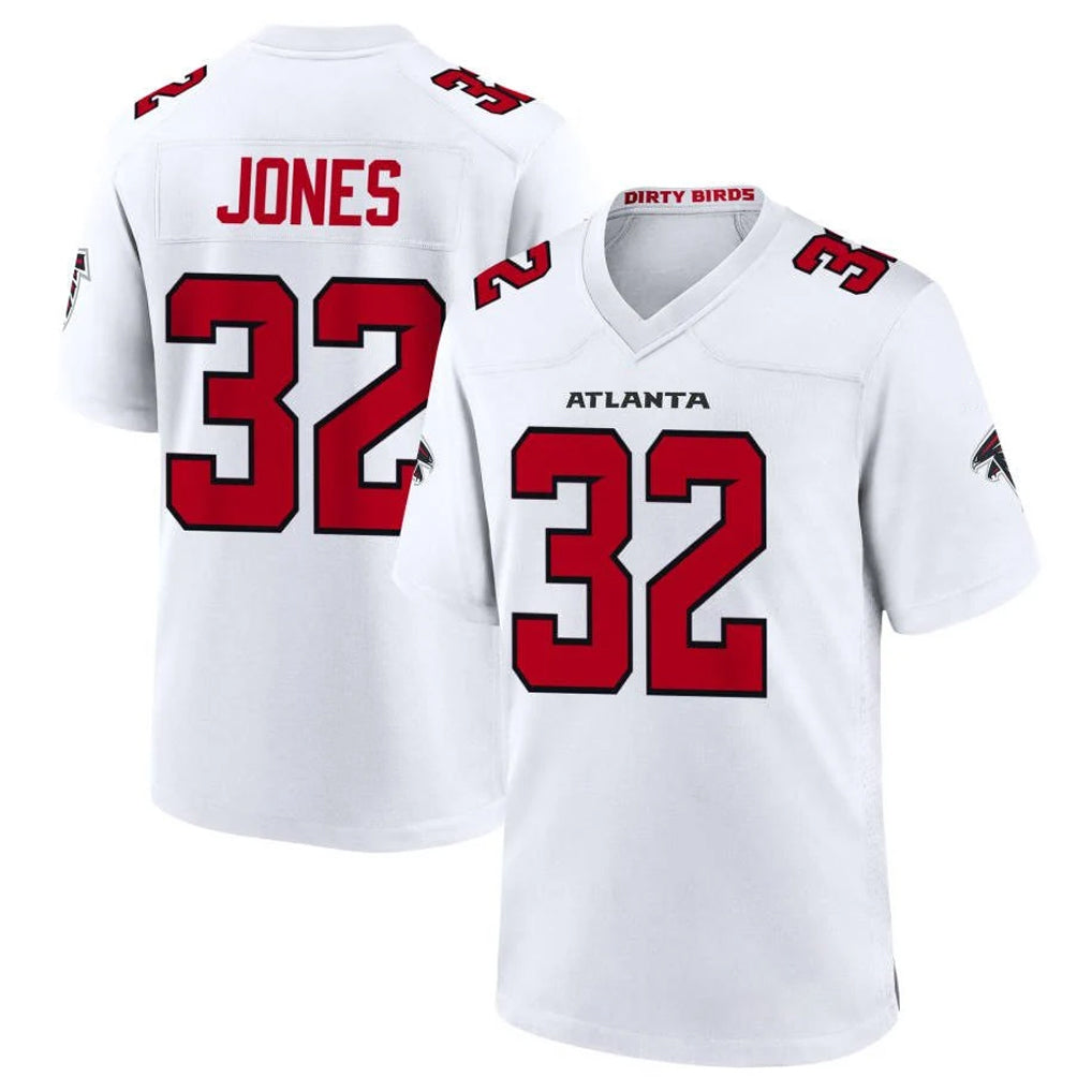 A.Falcons #32 Cash Jones Player White Team Color Home Game Gdoa Stitched Jerseys